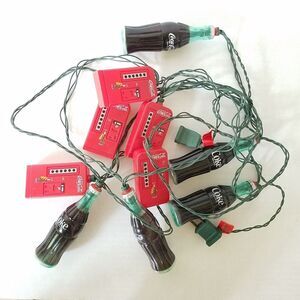 Coca Cola Bottles Vending‎ Machine String Christmas Lights 5 bottles, 5 machines